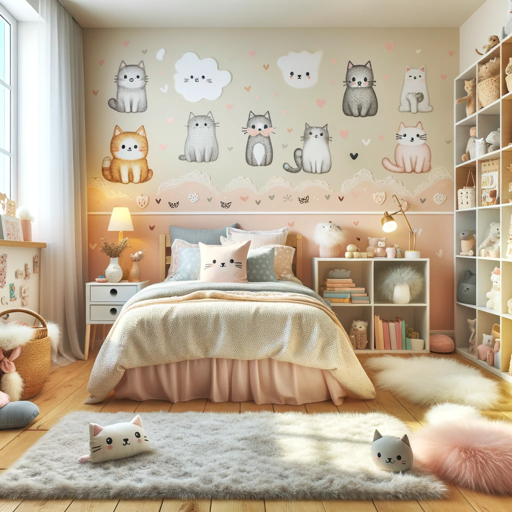 cat themed kids room